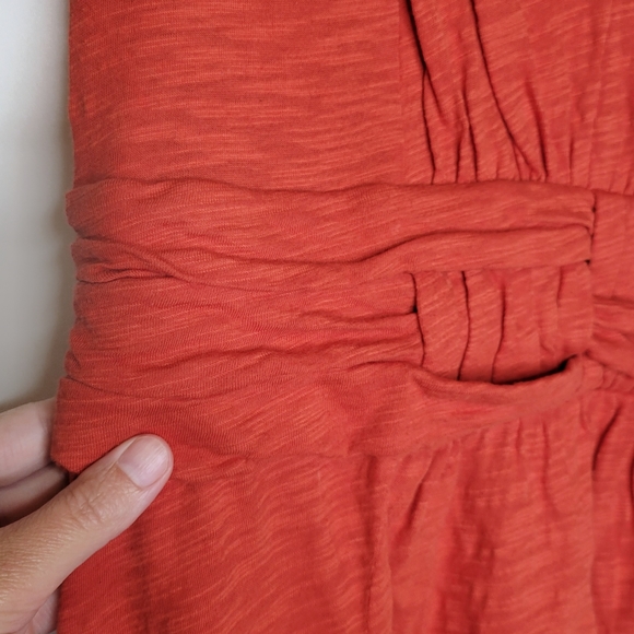Anthropologie | Postmark Basketweave Top Burnt Orange Large - Picture 5 of 7